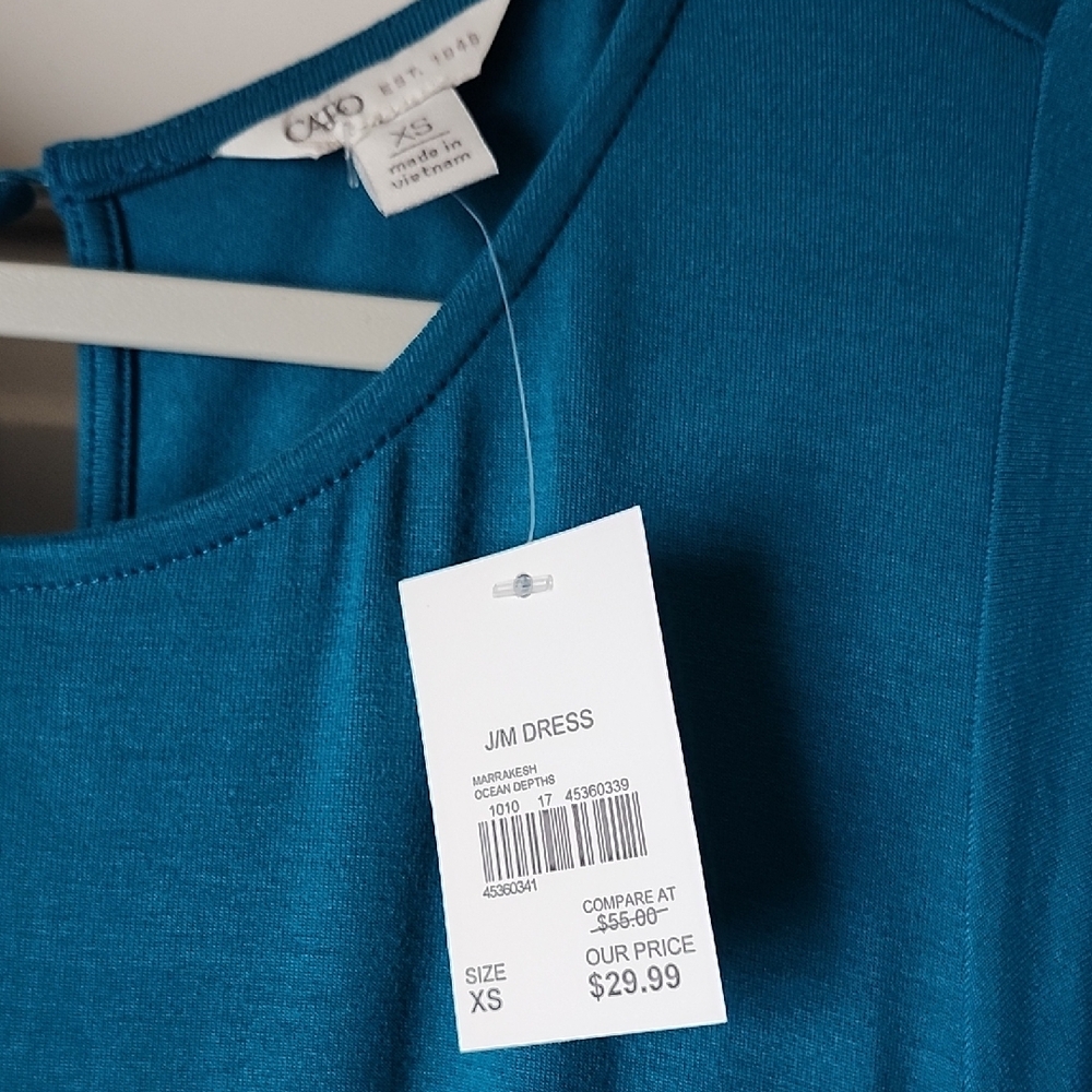 NWOT Elegant Teal Maxi Knit Dress - Picture 7 of 7